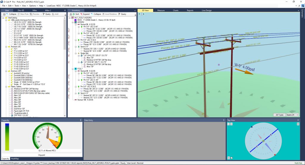 fiber cable pole loading analysis 01
