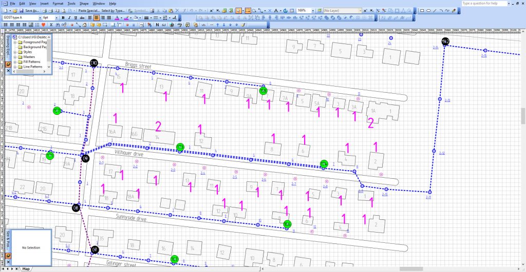 PON and GPON fiber network design and mapping